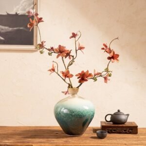 modern new chinese style ceramic vase handmade porcelain living room tv cabinet porch home decoration ornaments celadon vase